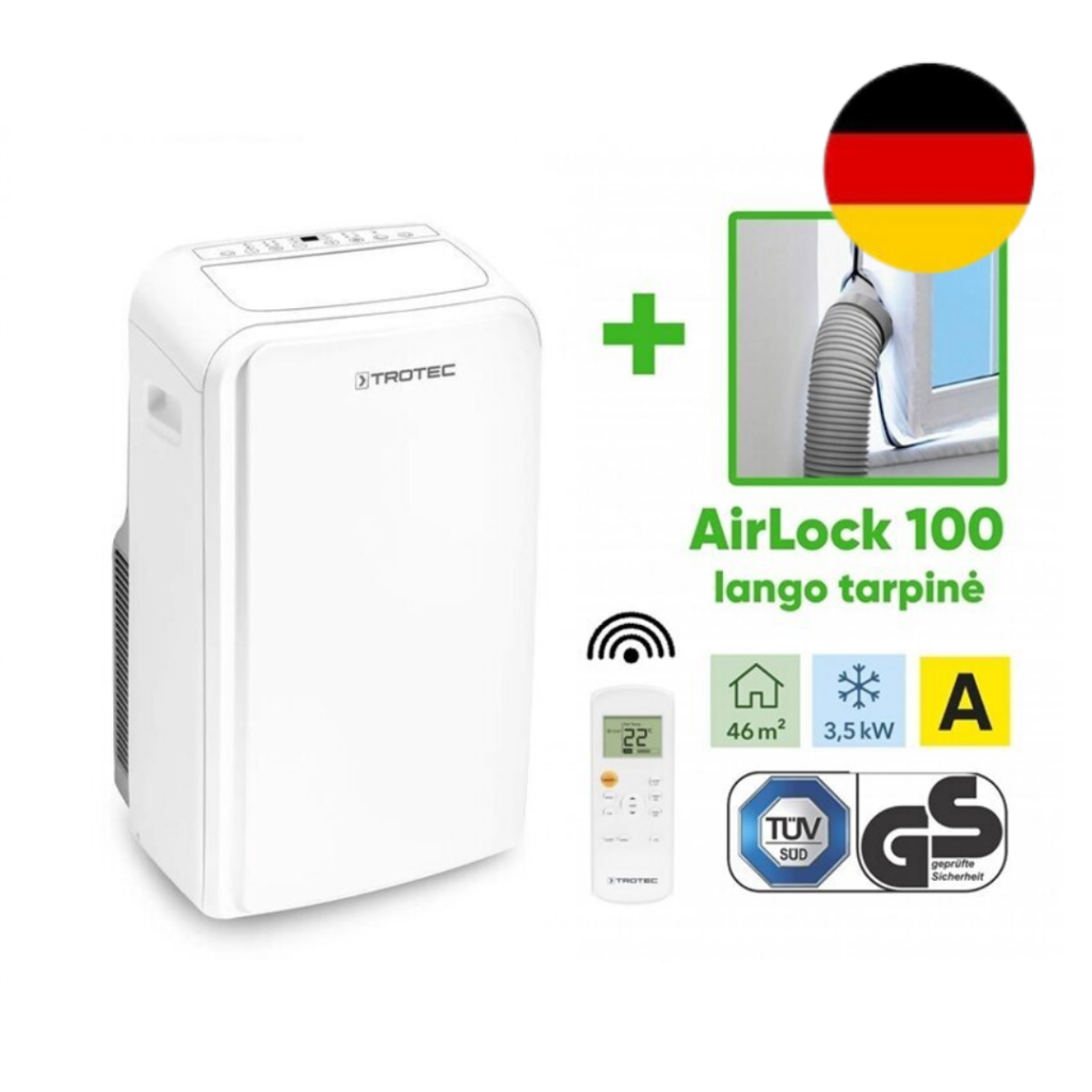 mobilus oro kondicionierius trotec pac 3500 sh ir lango tarpine trotec airlock 100 1