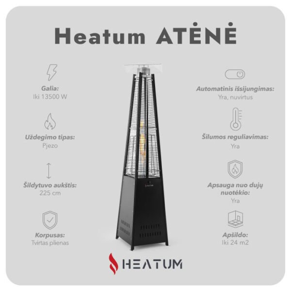 dujinis sildytuvas heatum piramide atene juoda su duju balionu 1