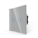 WiFi dvipolis sensorinis jungiklis Feelspot, pilkas 600W - Paveikslėlis 2