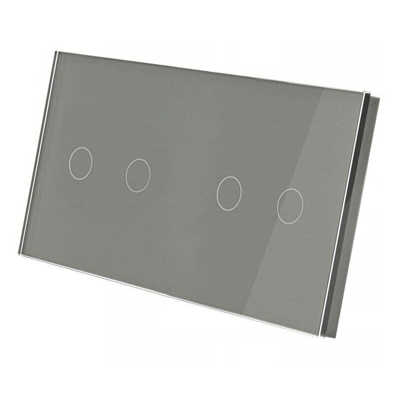 dvivietis-dvipolis-sensorinis-jungiklio-dangtelis-pilkas-1 Dvivietis dvipolis sensorinis jungiklio dangtelis Feelspot, pilkas - Image 1