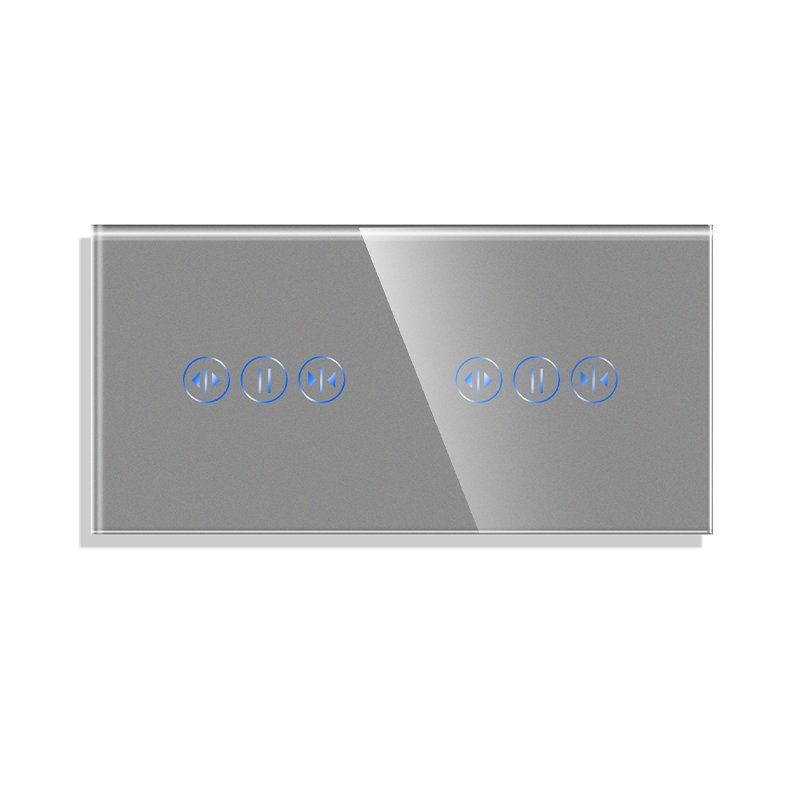 dvivietis-sensorinis-uzuolaidu-ir-zaliuziu-jungiklio-dangtelis-pilkas Dvivietis sensorinis užuolaidų ir žaliuzių jungiklio dangtelis Feelspot, pilkas - Image 1