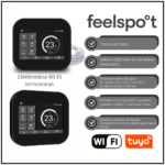 Electronic WI-FI thermostat (thermoregulator) Feelspot WTH07.36 black, Tuya