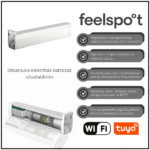 išmanusis elektrinis karnizas užuolaidoms (5m) Feelspot FS-CM05W WiFi, Tuya