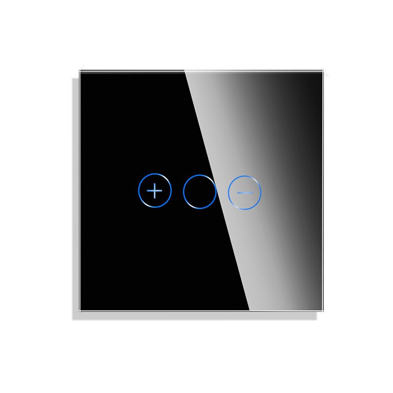 sensorinis-jungiklio-dangtelis-dimeriui-baltas-kopija Sensorinis jungiklio dangtelis dimeriui Feelspot, juodas, 86x86mm - Paveikslėlis 1