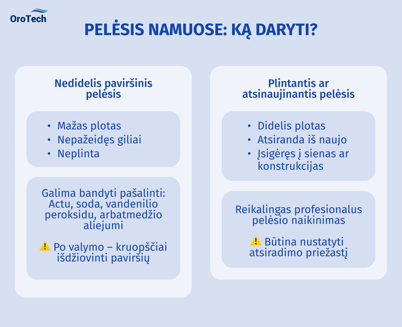 Pelėsis namuose: kodėl atsiranda, kuo pavojingas ir kaip visam laikui jo atsikratyti 5 Pelėsis namuose: ką daryti? Galima bandyti pašalinti patiems arba kreiptis į profesionalius pelėsio naikintojus